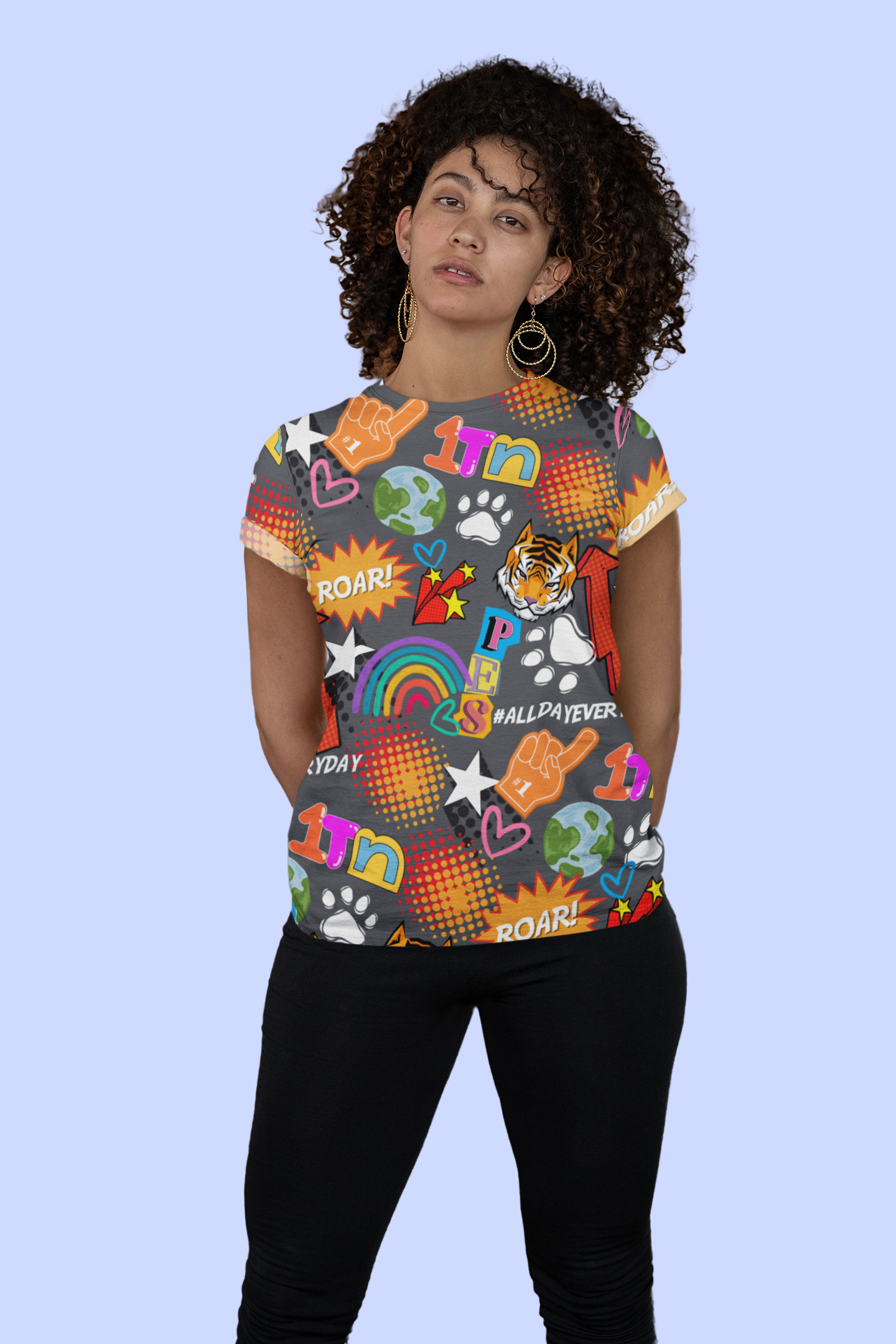 Graffiti Tiger All-Over Sublimated T-Shirt